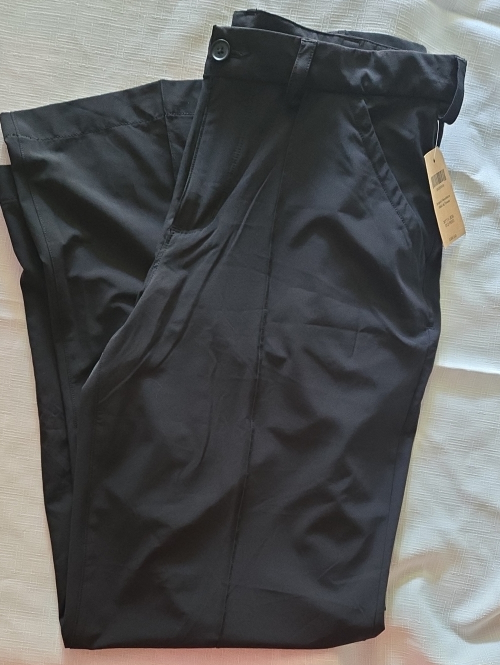 Duluth Trading Co Black Women's Straight-Wide Leg Trousers